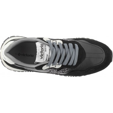 Sneakers finitura metallizzata VICTORIA Viento 1157102 NEGRO