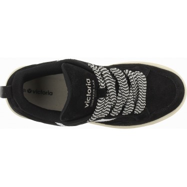 VICTORIA Seoul Scarpe da ginnastica oversize in pelle scamosciata 1257128 NEGRO