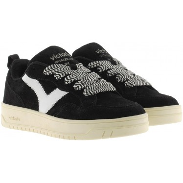 VICTORIA Seoul Scarpe da ginnastica oversize in pelle scamosciata 1257128 NEGRO