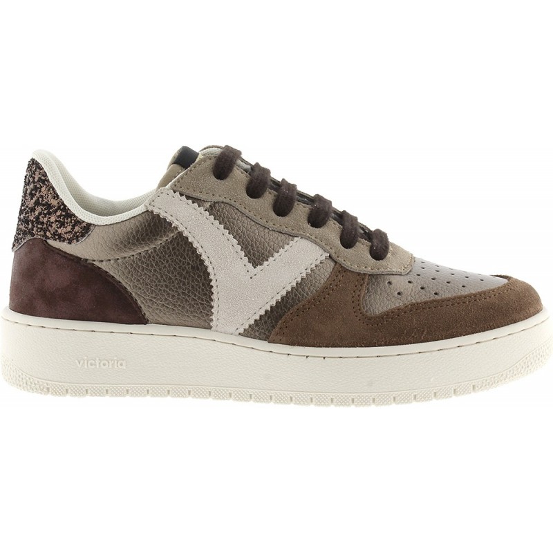 Sneaker Victoria 1258257 Madrid Metallica PLATINO