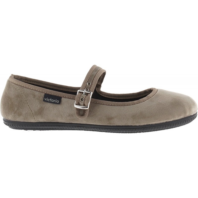 Ballerina VICTORIA Oda Mercedes Velluto 104913 BEIGE