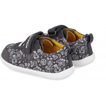 Sneakers da bambina Garvalín 241305 Respectful Print ANTRACITA
