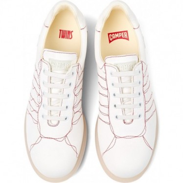 Scarpe da ginnastica da uomo Camper K100968 Twins Pela WHITE_002