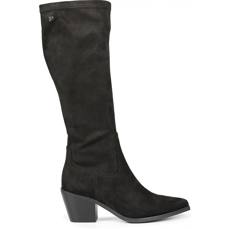 Stivali alti in velluto GIOSEPPO GALANTA 73210 NEGRO