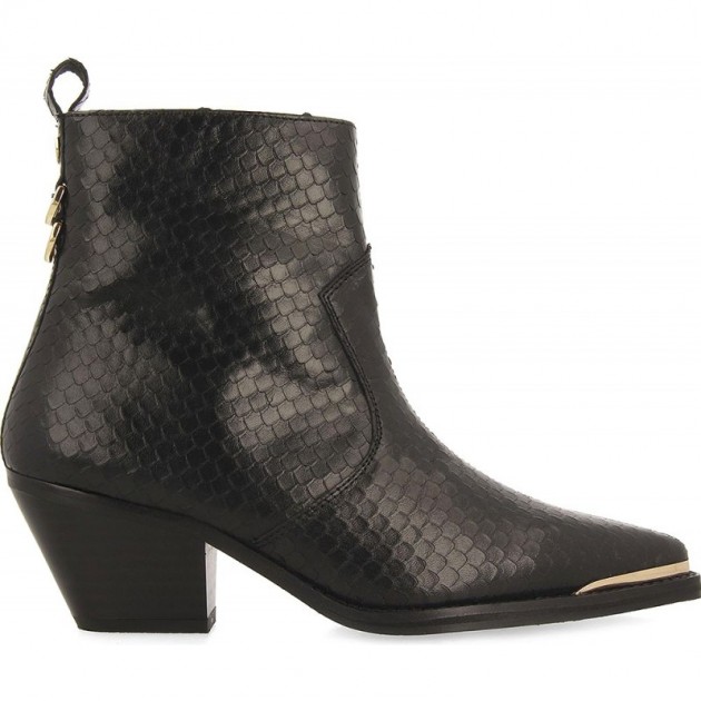 GIOSEPPO SMIRNA stivaletto in pelle stile cowboy 73230 NEGRO GIOSEPPO SMIRNA stivaletto in pelle stile cowboy 73230 NEGRO
