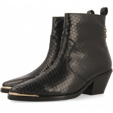 GIOSEPPO SMIRNA stivaletto in pelle stile cowboy 73230 NEGRO