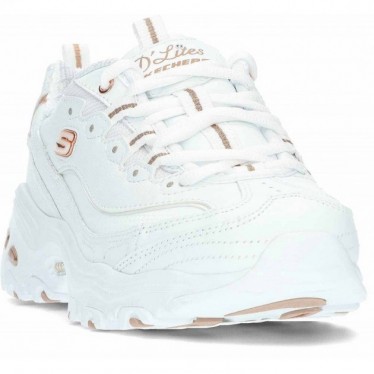 Skechers D Lites Fresh Start Sneakers da donna 11931 WHITE_ROSE_GOLD