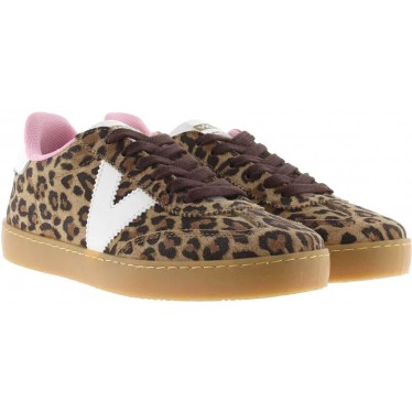 Victoria 1126205 Scarpa sportiva da donna in pelle scamosciata stampata LEOPARDO