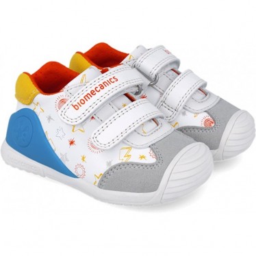 Scarpe sportive stampate per ragazzi Biomecanics 252115 BLANCO_YEMA_C835