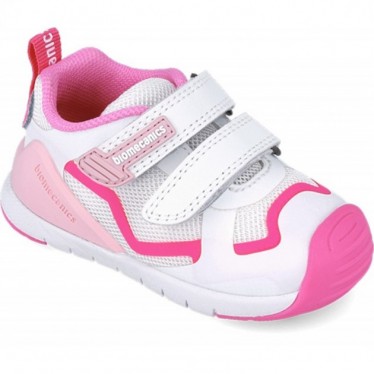BIOMECANIC Scarpe sportive primi passi per bambini 252133 BLANCO_FUCSIA_D304