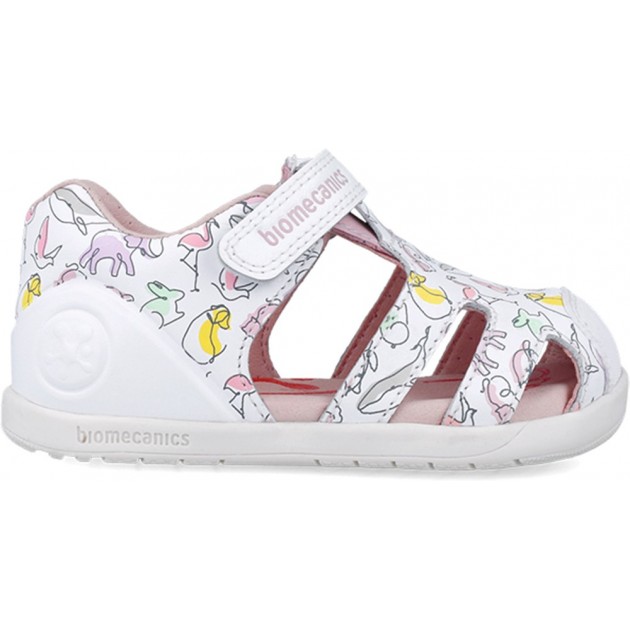 Sandali primi passi bambina Biomecanics 252167 Stampa BLANCO_B050 Sandali primi passi bambina Biomecanics 252167 Stampa BLANCO_B050