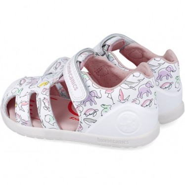 Sandali primi passi bambina Biomecanics 252167 Stampa BLANCO_B050