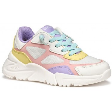 Sneakers da bambina GEOX Loftus J55M2B WHITE_MULTI