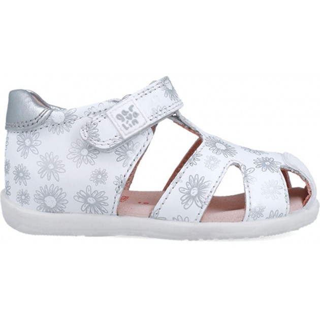 Garvalin 252305 Sandali Basic con Stampa Floreale per Bambina BLANCO_B050