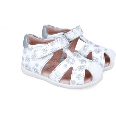 Garvalin 252305 Sandali Basic con Stampa Floreale per Bambina BLANCO_B050