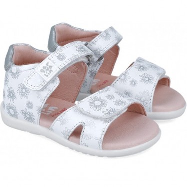 Garvalin 252306 Sandali con stampa floreale per bambine BLANCO_B050