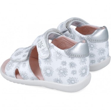 Garvalin 252306 Sandali con stampa floreale per bambine BLANCO_B050