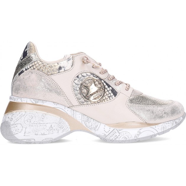 Sneakers da donna Cetti C-1376 Stampa metallo e animalier CHAMPAGNE Sneakers da donna Cetti C-1376 Stampa metallo e animalier CHAMPAGNE
