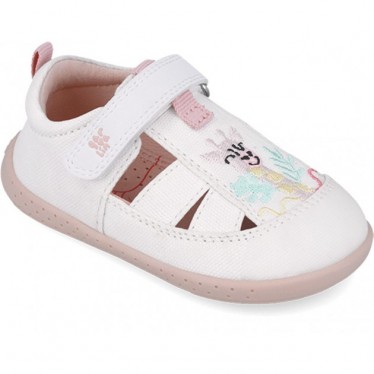 Garvalin 252346 Giraffe Canvas Sandali rispettosi per ragazze BLANCO_C050