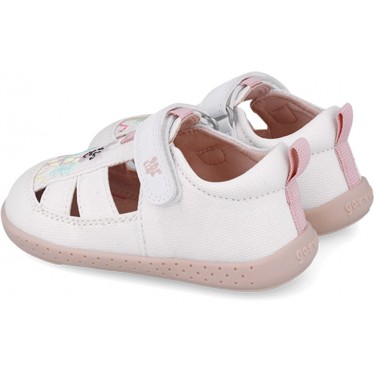 Garvalin 252346 Giraffe Canvas Sandali rispettosi per ragazze BLANCO_C050