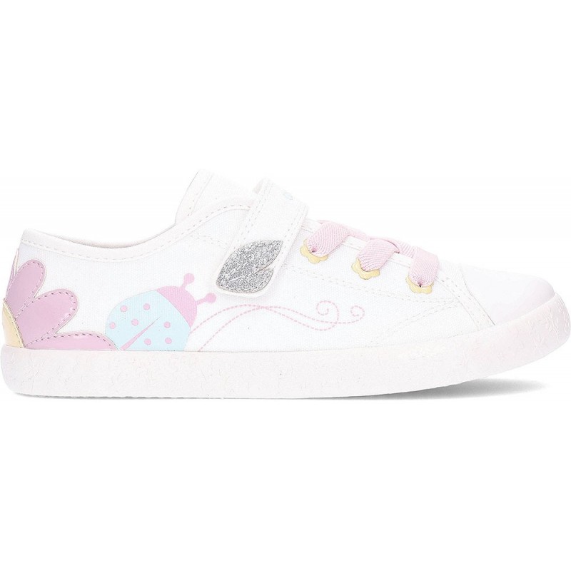 GEOX Gisli J554NC scarpe da ginnastica da bambina WHITE_PNIK