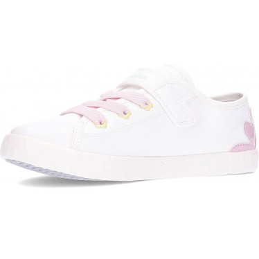 GEOX Gisli J554NC scarpe da ginnastica da bambina WHITE_PNIK