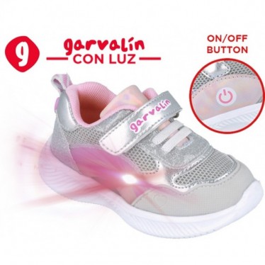 Garvalín 252801 Scarpe sportive da bambina Lights PLATA_B198