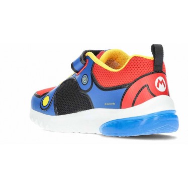 GEOX Super Mario J55LBF sneakers luminose da bambino ROYAL_RED