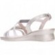 Sandalo con cinturino da donna 24 HOURS 26519 PLATINO