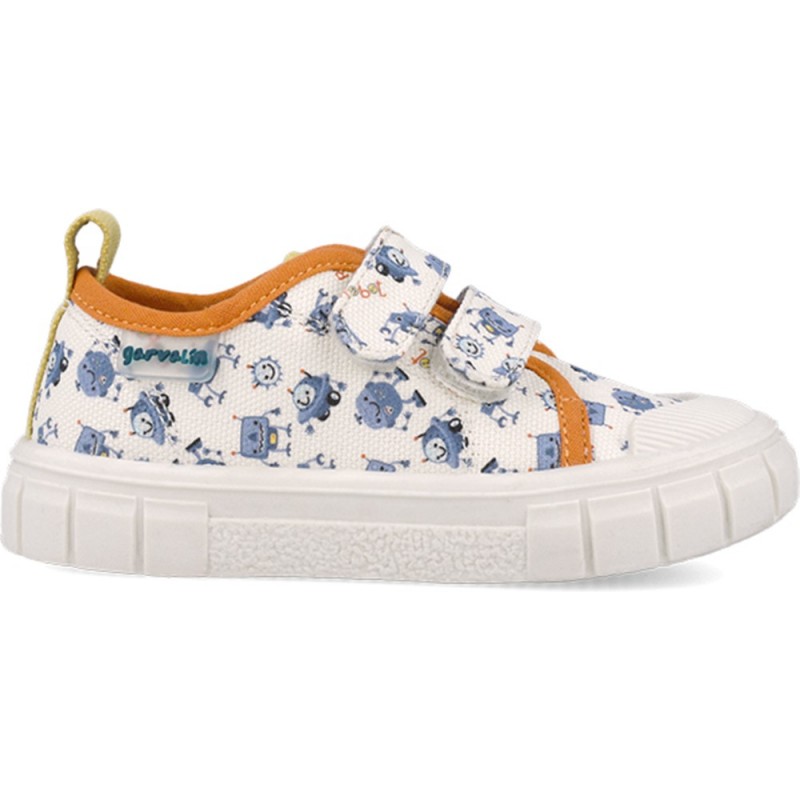 Garvalin 252382 Scarpe sportive rispettose in tela stampata per ragazzi BLANCO_A050