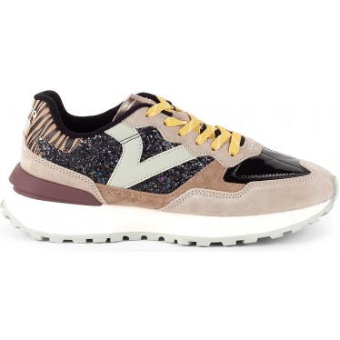 Victoria 8807103 Scarpe da ginnastica con glitter in metallo Rush NEGRO