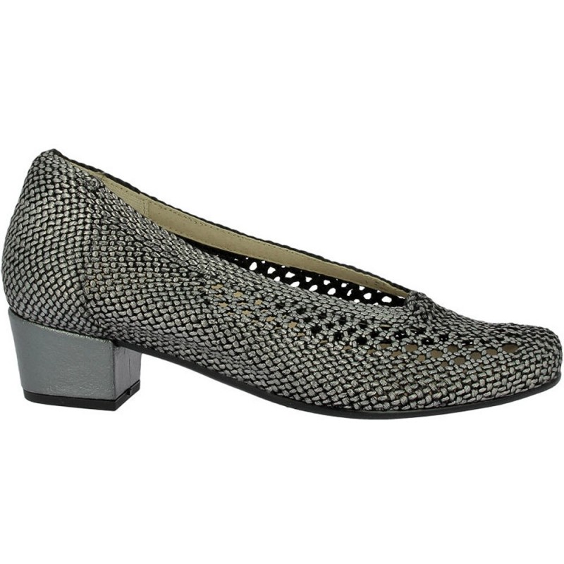 Scarpe con tacco intrecciate Doctor Cutillas 81254 ACERO
