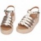 Sandali con plateau FITFLOP JF5 da donna PLATINO