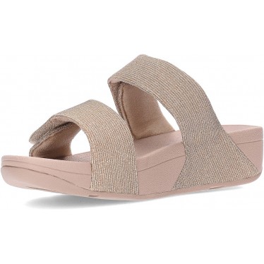 Sandali scorrevoli FitFlop FZ9 Lulu Shimmerlux regolabili LATTE_BEIGE