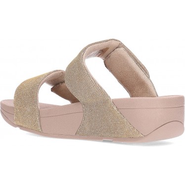 Sandali scorrevoli FitFlop FZ9 Lulu Shimmerlux regolabili LATTE_BEIGE