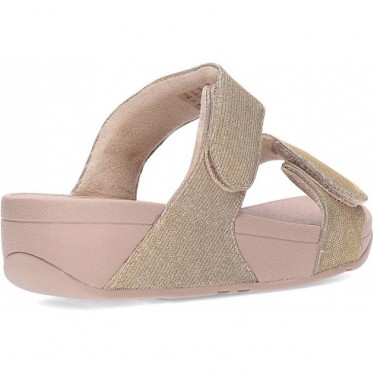Sandali scorrevoli FitFlop FZ9 Lulu Shimmerlux regolabili LATTE_BEIGE