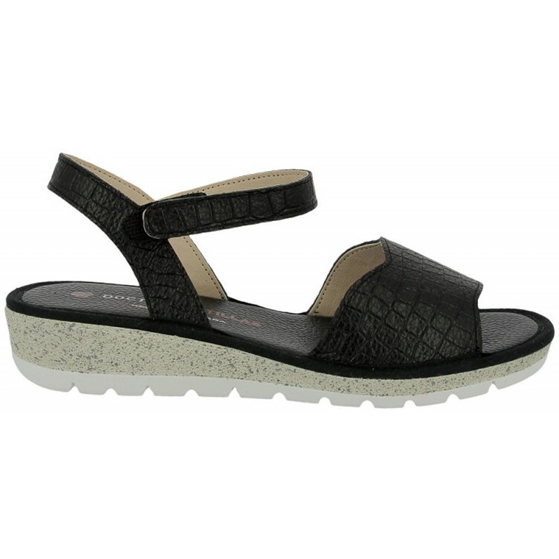 Sandalo autoadesivo da donna Doctor Cutillas 35325 NEGRO