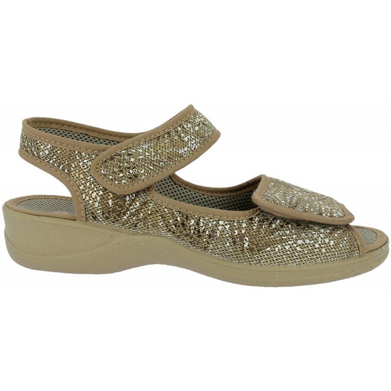 Sandali da donna Doctor Cutillas 21757 Autoadesivi BEIG