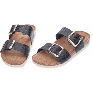 Sandali in pelle INTERBIOS 7232 NEGRO