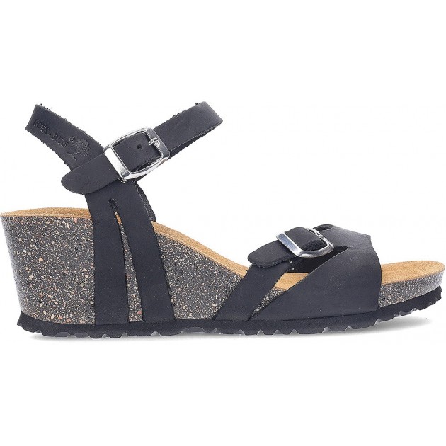 Sandalo con zeppa INTERBIOS 5612 NEGRO Sandalo con zeppa INTERBIOS 5612 NEGRO