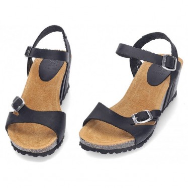 Sandalo con zeppa INTERBIOS 5612 NEGRO