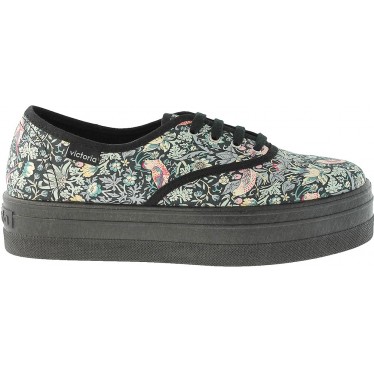 Victoria 109229 Scarpa sportiva da donna con stampa Liberty inglese NEGRO