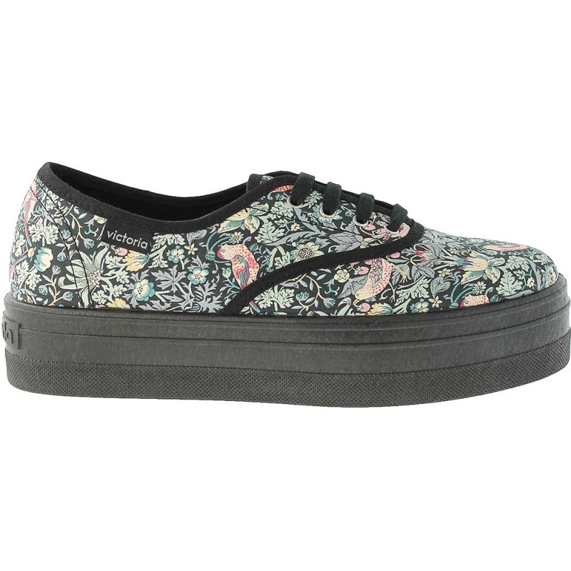 Victoria 109229 Scarpa sportiva da donna con stampa Liberty inglese NEGRO