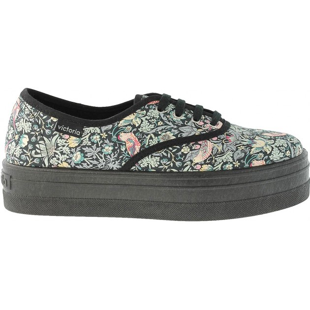 Victoria 109229 Scarpa sportiva da donna con stampa Liberty inglese NEGRO Victoria 109229 Scarpa sportiva da donna con stampa Liberty inglese NEGRO