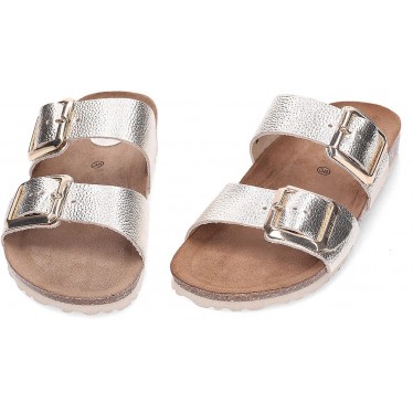 Sandali in pelle INTERBIOS 7232 PLATINO