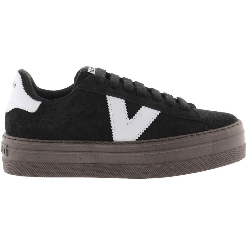Victoria 1092171 Barcelona Suede Sneakers da donna NEGRO