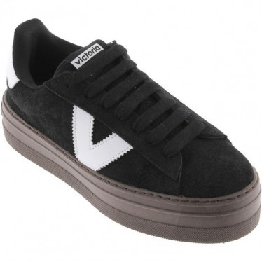 Victoria 1092171 Barcelona Suede Sneakers da donna NEGRO