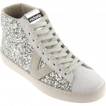 Victoria 1126189 Berlin Glitter Stivale da donna PLATA