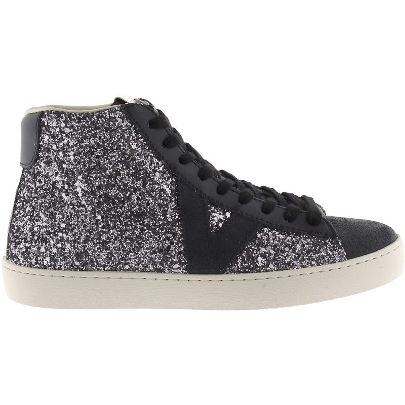 Victoria 1126189 Berlin Glitter Stivale da donna NEGRO