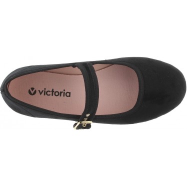 Victoria 1080111 Ballerine da donna in velluto Gong-Fu NEGRO